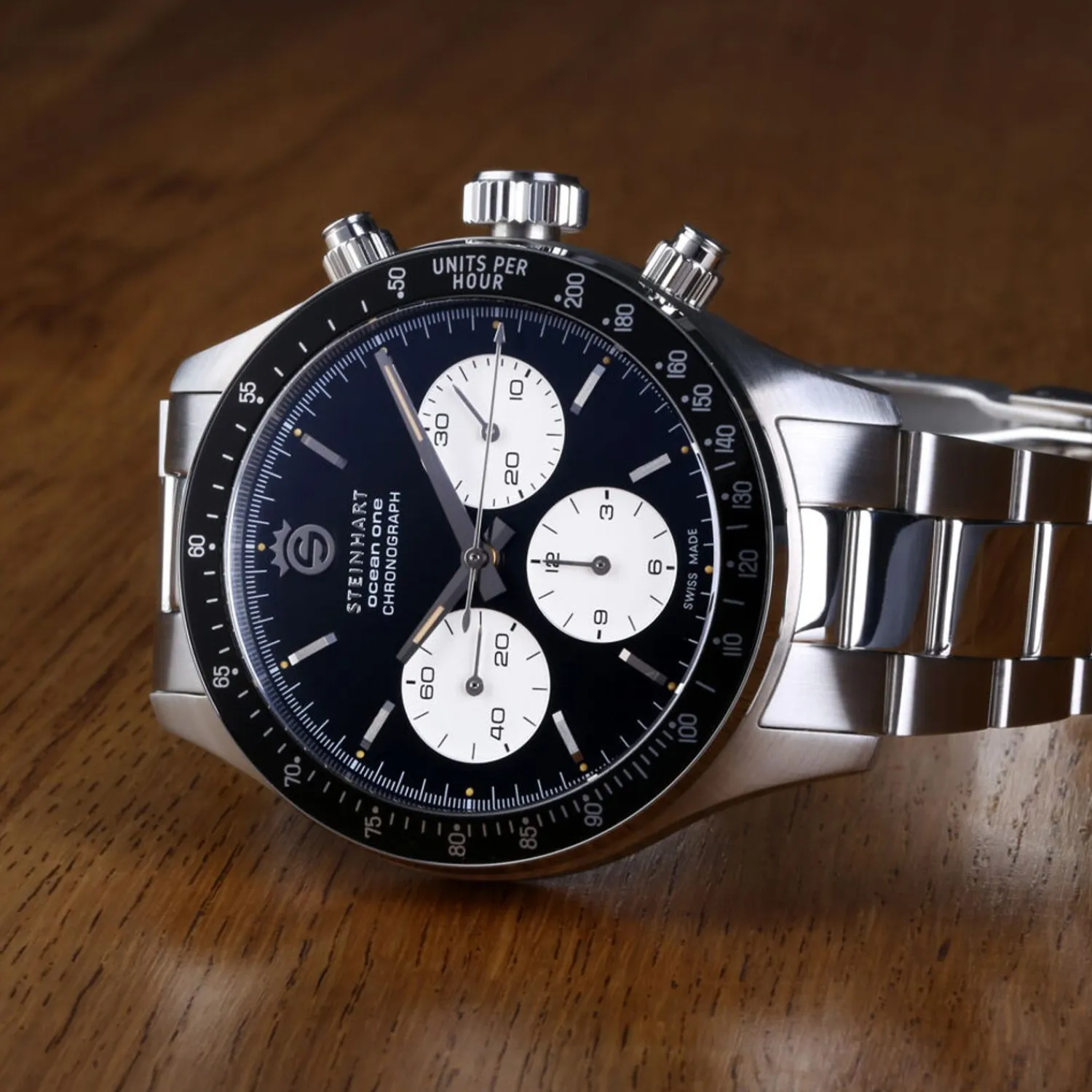 Steinhart Watches Duikhorloges 42 Mm^Ocean One Vintage Chronograaf Ii Zwart