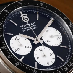 Steinhart Watches Duikhorloges 42 Mm^Ocean One Vintage Chronograaf Ii Zwart