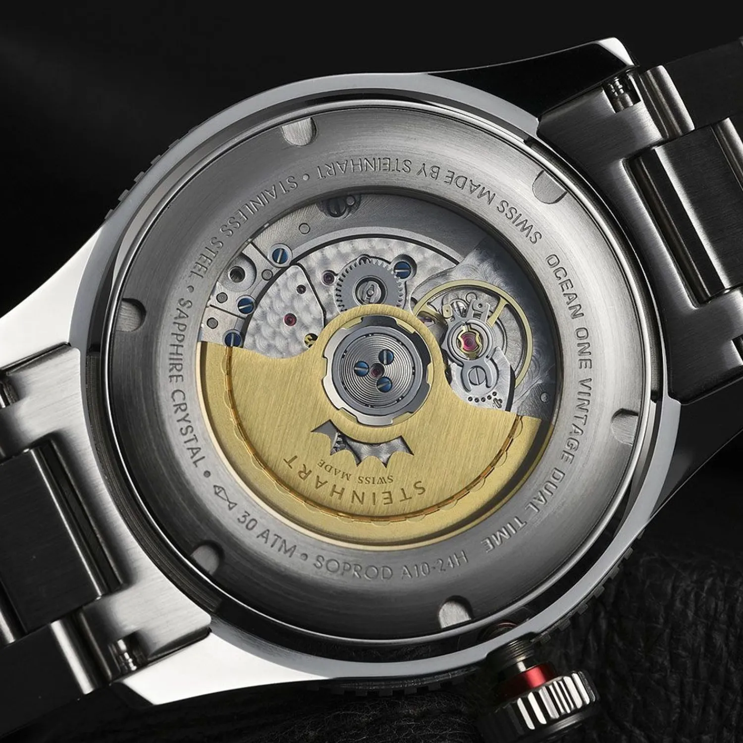 Steinhart Watches Premium Lijn^Ocean One Vintage Dual-Time Premium Duikhorloge