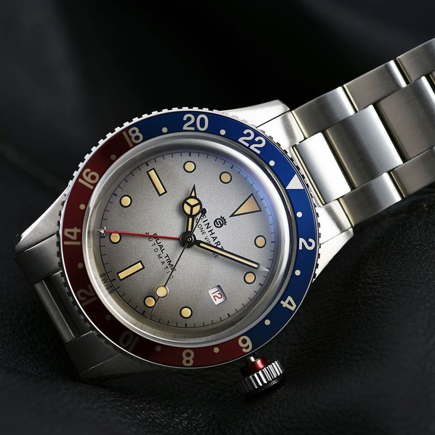 Steinhart Watches Premium Lijn^Ocean One Vintage Dual-Time Premium Duikhorloge