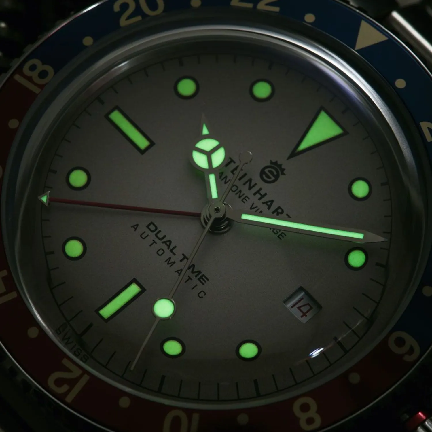 Steinhart Watches Premium Lijn^Ocean One Vintage Dual-Time Premium Duikhorloge