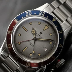 Steinhart Watches Premium Lijn^Ocean One Vintage Dual-Time Premium Duikhorloge