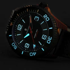 Steinhart Watches Duikhorloges 42 Mm^Ocean 2 Premium Carbon Rood Duikhorloge