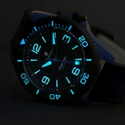 Steinhart Watches Duikhorloges 42 Mm^Ocean 2 Premium Koolstofblauw Duikhorloge
