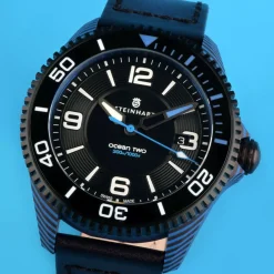 Steinhart Watches Duikhorloges 42 Mm^Ocean 2 Premium Koolstofblauw Duikhorloge
