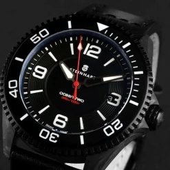 Steinhart Watches Duikhorloges 42 Mm^Ocean 2 Premium Koolstofzwart Duikhorloge