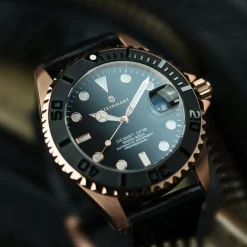 Steinhart Watches Dameshorloges^Ocean 39 Roze-Gouden Keramiek Duikhorloge