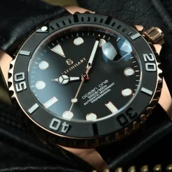 Steinhart Watches Dameshorloges^Ocean 39 Roze-Gouden Keramiek Duikhorloge