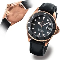 Steinhart Watches Duikhorloges 39 Mm^Ocean 39 Roze-Gouden Keramiek Duikhorloge