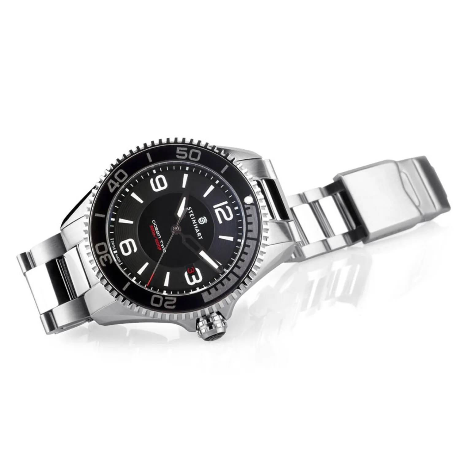 Steinhart Watches Duikhorloges 42 Mm^Ocean 2 Zwart Duikhorloge