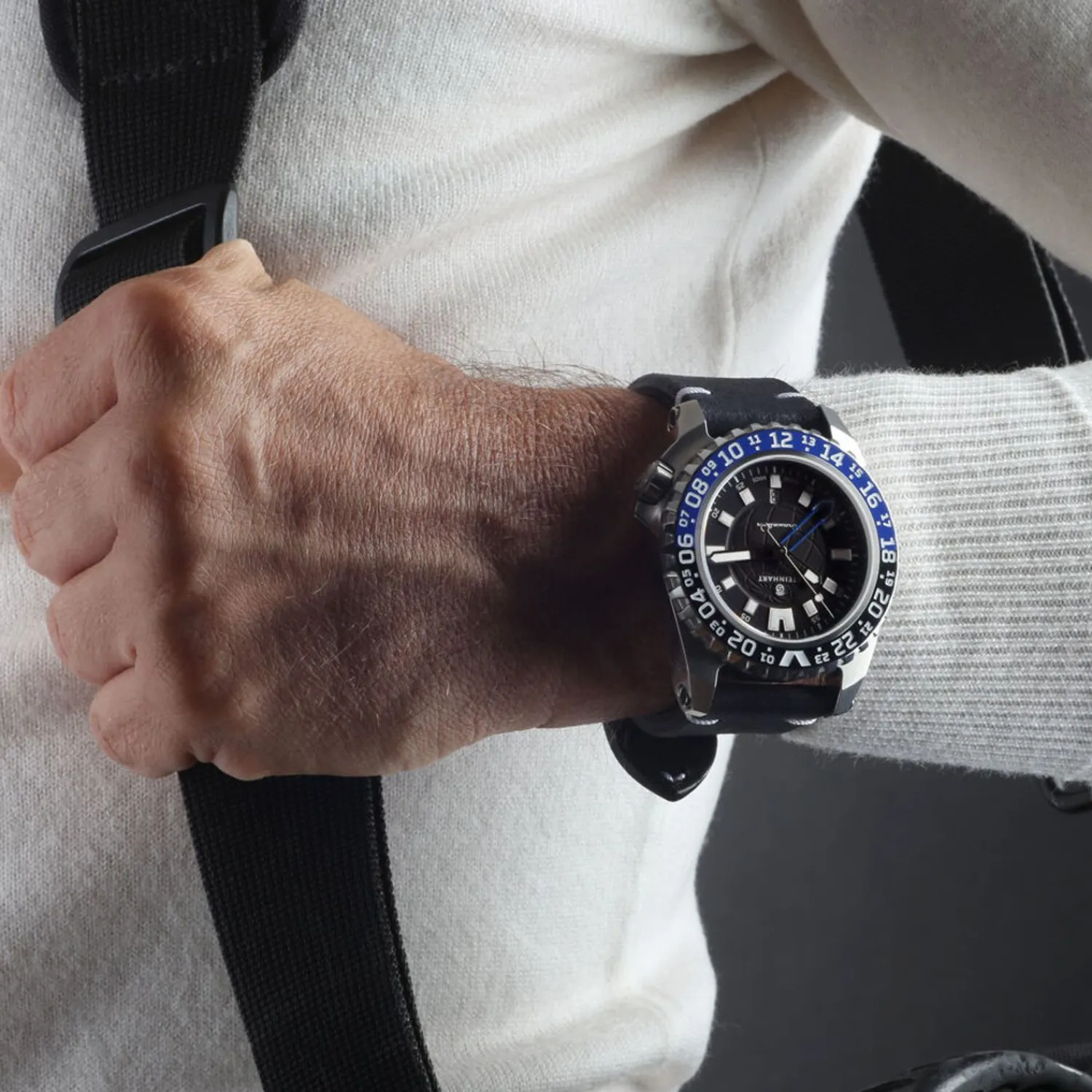 Steinhart Watches Duikhorloges 44 Mm^Reiziger Gmt Blauw Duikhorloge
