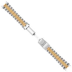 Steinhart Watches Metalen Armbanden^Roestvrij Stalen Armband 20X16 Mm Tweekleurig Gesatineerd 5 Schakels Voor Oceaan 39 Incl. Einde Koppelingen