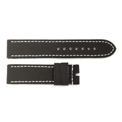 Steinhart Watches Bandjes 22 Mm^Rubberen Band Zwart Voor Ocean 2, Maat L, Witte Stiksels