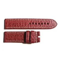 Steinhart Watches Bandjes 24 Mm^Speciale Band Shark Red, Contrasterende Stiksels, Maat M