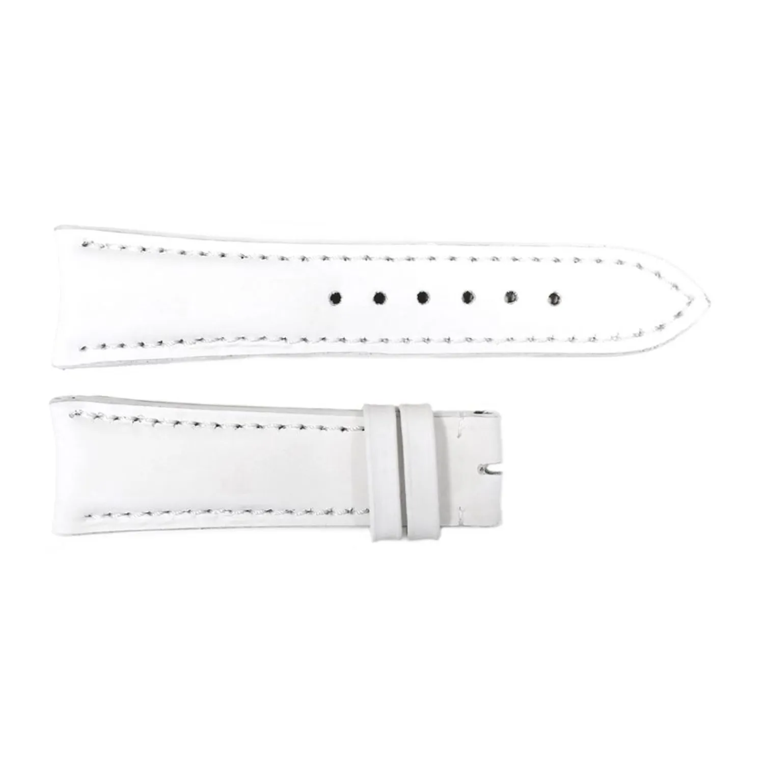 Steinhart Watches Bandjes 22 Mm^Speciale Band Wit Met Witte Stiksels, Maat M
