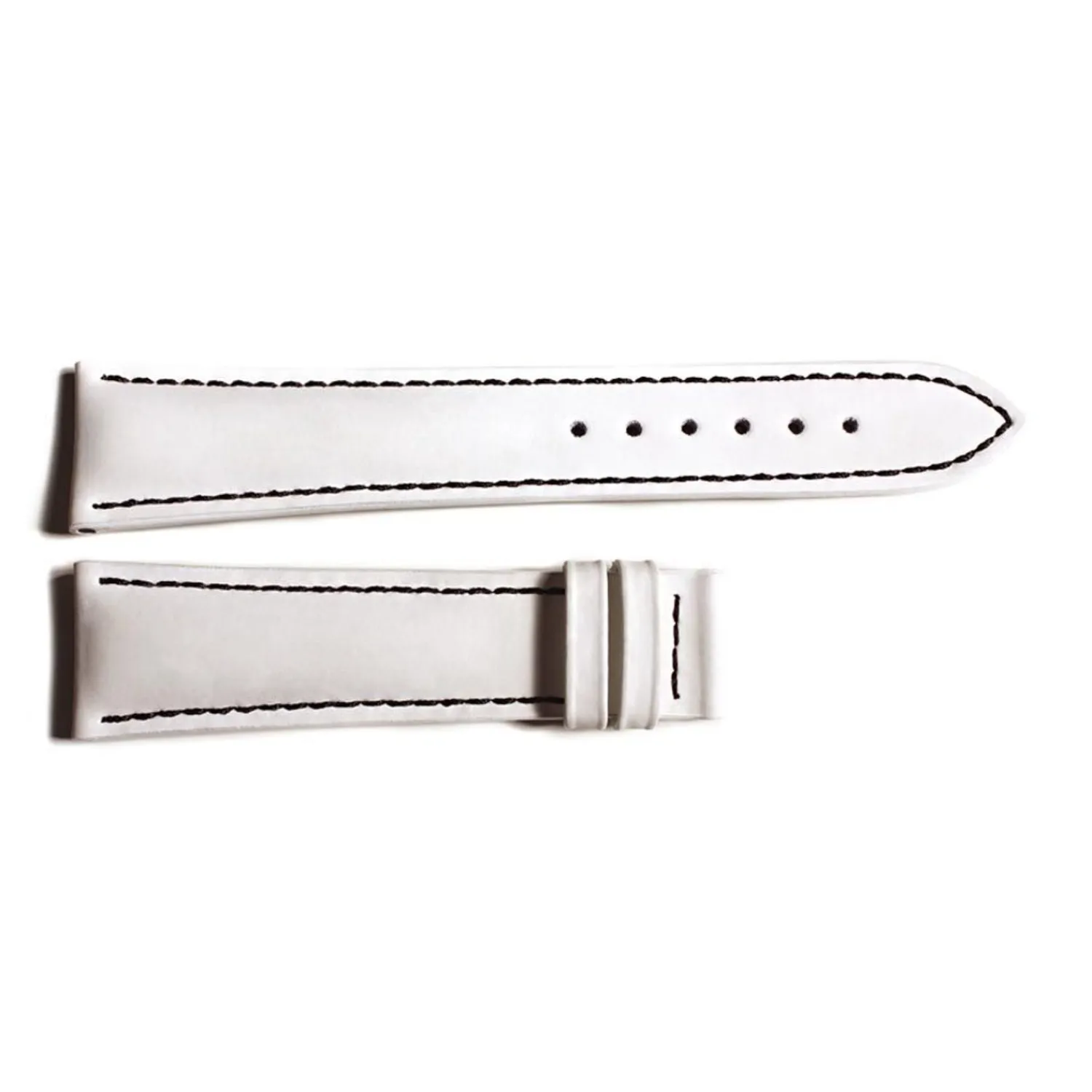 Steinhart Watches Bandjes 22 Mm^Speciale Band Wit Met Zwarte Stiksels, Maat M