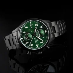 Steinhart Watches Metalen Armbanden^Stalen Armband Dlc Mat 20/16 Mm Voor Nav B-Chrono 42 Green Ltd. Edition Incl. Einde Koppelingen