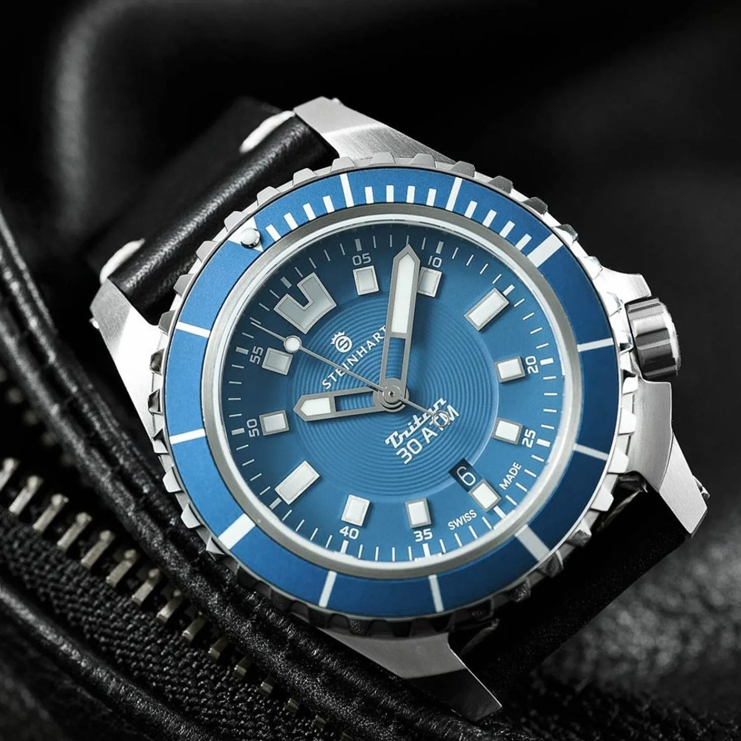Steinhart Watches Duikhorloges 44 Mm^Triton 30 Atm Blauw Duikhorloge